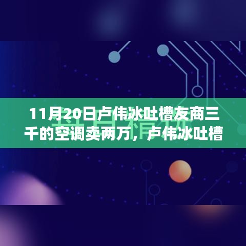 盧偉冰吐槽友商空調(diào)價格事件揭秘，價格背后的驚人差異與真相揭秘