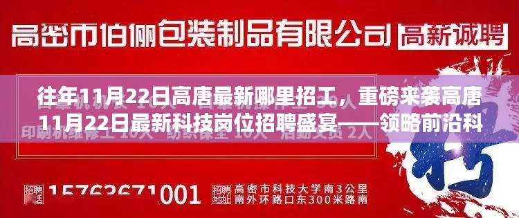 高唐最新科技崗位招聘盛宴，11月22日領(lǐng)略前沿科技魅力，開啟未來生活新篇章