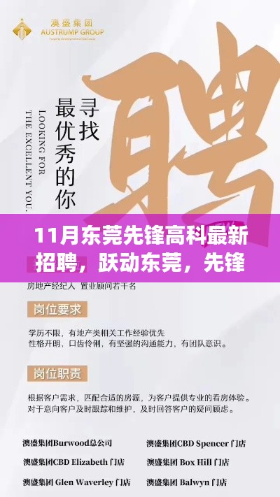 東莞先鋒高科11月最新招聘啟事，躍動(dòng)先鋒，無(wú)限可能等你來(lái)挑戰(zhàn)！