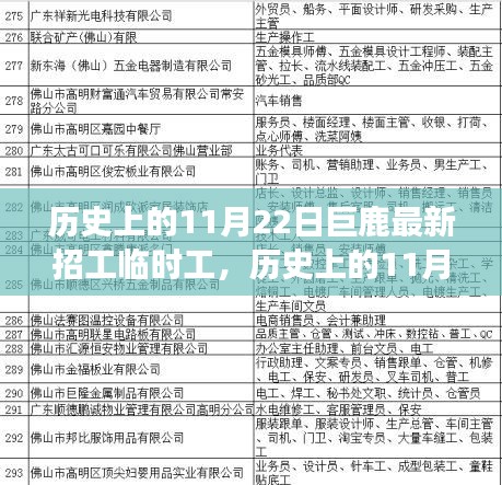 歷史上的11月22日巨鹿最新臨時工招工現象，深度解析與觀點闡述