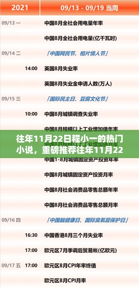 往年11月22日程小一熱門小說大賞，小紅書讀者必看好文推薦