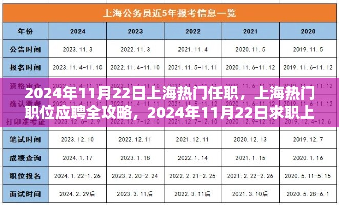 2024年11月22日上海熱門職位應(yīng)聘全攻略，求職上任詳解