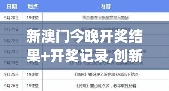 新澳門今晚開獎(jiǎng)結(jié)果+開獎(jiǎng)記錄,創(chuàng)新解釋說法_限定版CLG1.71