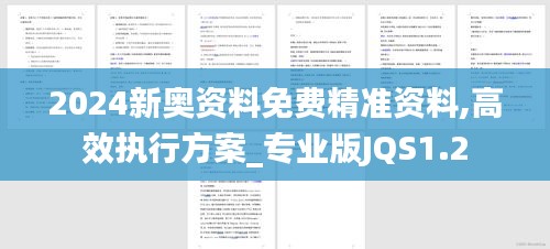 2024新奧資料免費(fèi)精準(zhǔn)資料,高效執(zhí)行方案_專業(yè)版JQS1.2