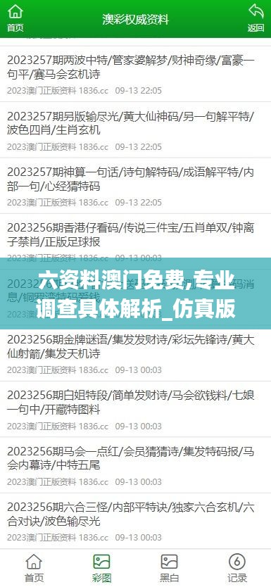 六資料澳門免費(fèi),專業(yè)調(diào)查具體解析_仿真版RJH1.73