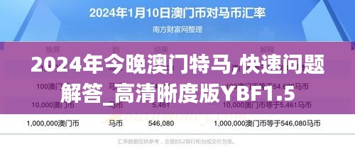 2024年今晚澳門(mén)特馬,快速問(wèn)題解答_高清晰度版YBF1.5