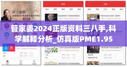 管家婆2024正版資料三八手,科學(xué)解釋分析_仿真版PME1.95