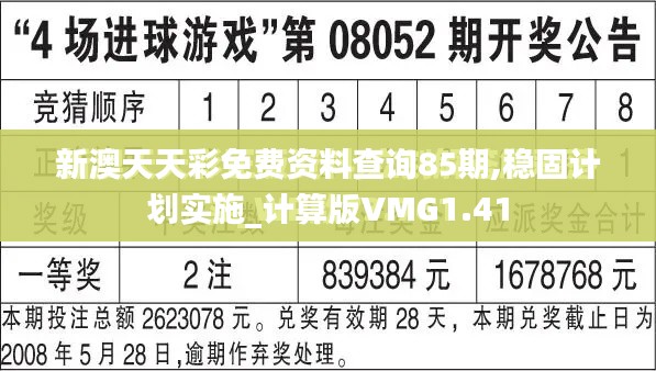 新澳天天彩免費(fèi)資料查詢85期,穩(wěn)固計(jì)劃實(shí)施_計(jì)算版VMG1.41