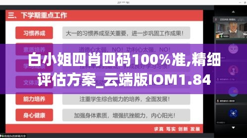 白小姐四肖四碼100%準(zhǔn),精細(xì)評(píng)估方案_云端版IOM1.84