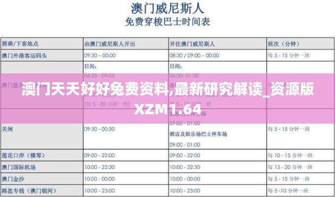 澳門天天好好兔費(fèi)資料,最新研究解讀_資源版XZM1.64