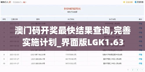 澳門碼開獎最快結(jié)果查詢,完善實施計劃_界面版LGK1.63