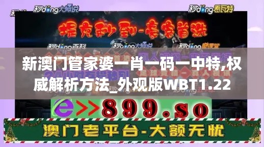 新澳門管家婆一肖一碼一中特,權(quán)威解析方法_外觀版WBT1.22