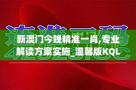 新澳門今晚精準(zhǔn)一肖,專業(yè)解讀方案實(shí)施_溫馨版KQL1.50