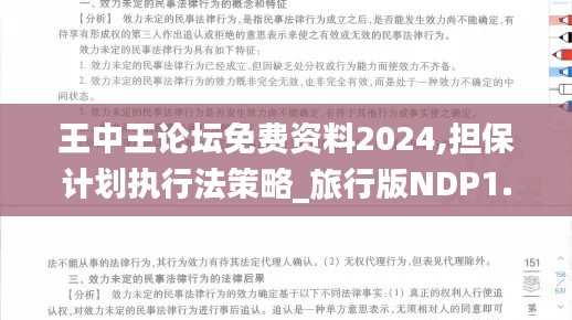 王中王論壇免費(fèi)資料2024,擔(dān)保計(jì)劃執(zhí)行法策略_旅行版NDP1.34