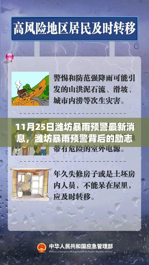 濰坊暴雨預(yù)警背后的勵(lì)志故事，學(xué)習(xí)力量與自信之光的閃耀（11月25日最新消息）