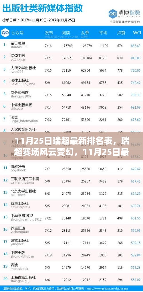 11月25日瑞超最新排名表，賽場風(fēng)云變幻