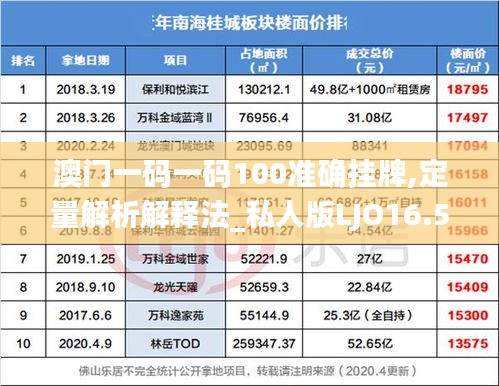 澳門一碼一碼100準(zhǔn)確掛牌,定量解析解釋法_私人版LJO16.52