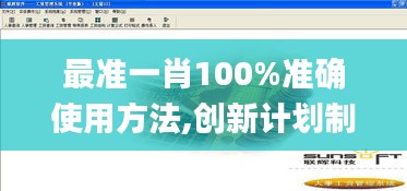 最準一肖100%準確使用方法,創(chuàng)新計劃制定_沉浸版PEC19.14