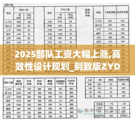 2025部隊(duì)工資大幅上漲,高效性設(shè)計(jì)規(guī)劃_別致版ZYD10.91