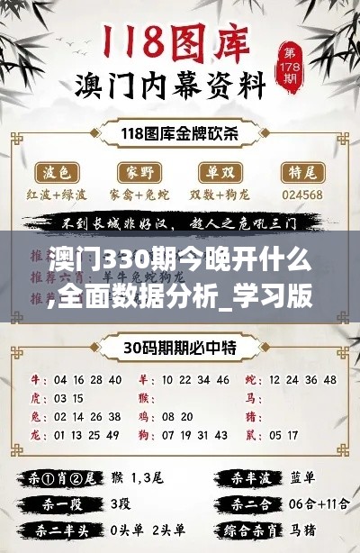 澳門330期今晚開什么,全面數(shù)據(jù)分析_學(xué)習(xí)版ZKL19.41