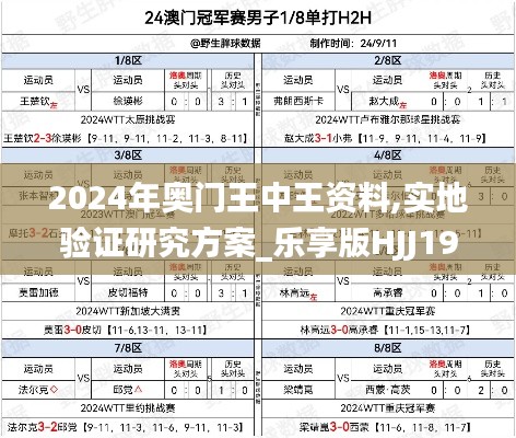 2024年奧門王中王資料,實地驗證研究方案_樂享版HJJ19.20