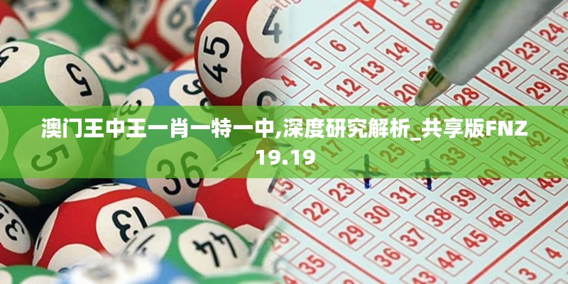 澳門王中王一肖一特一中,深度研究解析_共享版FNZ19.19