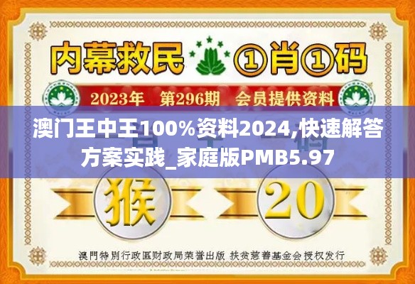 澳門王中王100%資料2024,快速解答方案實踐_家庭版PMB5.97