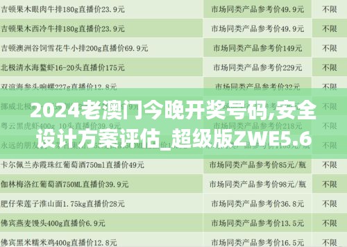 2024老澳門今晚開獎號碼,安全設(shè)計(jì)方案評估_超級版ZWE5.66