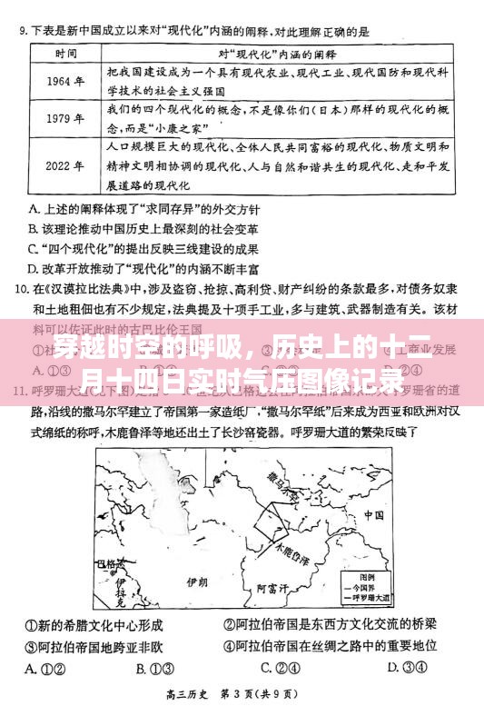 穿越時空的呼吸，十二月十四日實時氣壓歷史圖像記錄