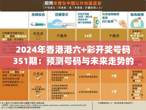 2024年香港港六+彩開(kāi)獎(jiǎng)號(hào)碼351期：預(yù)測(cè)號(hào)碼與未來(lái)走勢(shì)的關(guān)聯(lián)