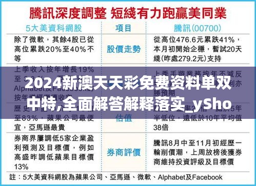 2024新澳天天彩免費(fèi)資料單雙中特,全面解答解釋落實(shí)_yShop4.470